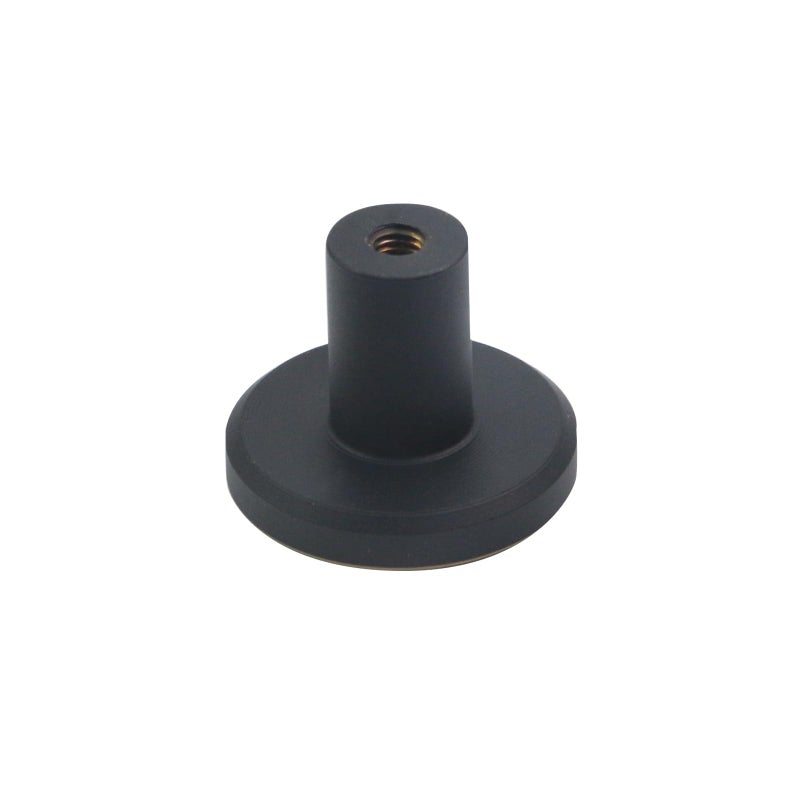Karcy Mcredy Mini Cabinet Knobs Handles Round Black Kitchen Dresser Knobs Pulls 1x0.8 / 25x20 mm (DxH) Set of 4 - Image 4